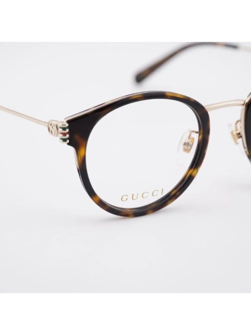 Gucci GG1885OA 002 Eyeglasses Havana/Gold 51mm Square Frame